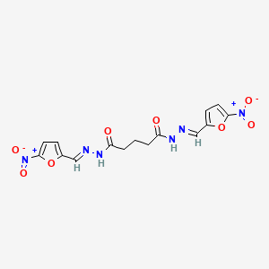 molecular formula C15H14N6O8 B1661849 Glutaric acid, bis((5-nitrofurfurylidene)hydrazide) CAS No. 97300-89-5