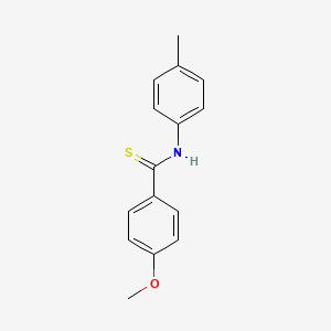 molecular formula C15H15NOS B1661851 Benzenecarbothioamide, 4-methoxy-N-(4-methylphenyl)- CAS No. 97317-28-7