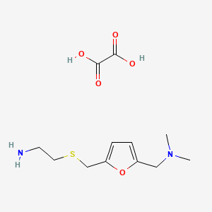 2-[[5-[(Dimethylamino)methyl]furan-2-yl]methylsulfanyl]ethanamine;oxalic acid