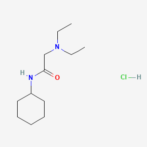 molecular formula C12H25ClN2O B1661857 Acetamide, N-cyclohexyl-2-(diethylamino)-, hydrochloride CAS No. 97702-85-7