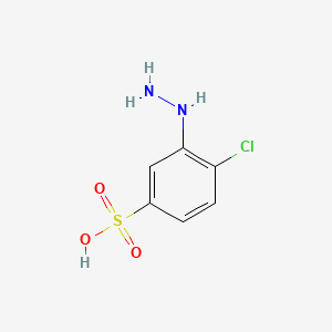 molecular formula C6H7ClN2O3S B1661858 4-Chloro-3-hydrazinobenzenesulphonic acid CAS No. 98-39-5