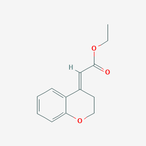 molecular formula C13H14O3 B1661865 Ethyl (2E)-(2,3-dihydro-4H-1-benzopyran-4-ylidene)acetate CAS No. 98232-81-6