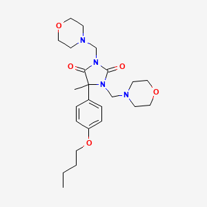 B1661869 1,3-Bis(morpholinomethyl)-5-(p-butoxyphenyl)-5-methylhydantoin CAS No. 98402-14-3