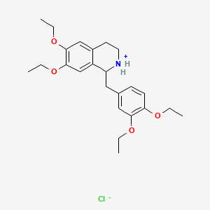 molecular formula C24H34ClNO4 B1661873 1-(3,4-Diethoxybenzyl)-6,7-diethoxy-1,2,3,4-tetrahydroisoquinolinium chloride CAS No. 985-11-5