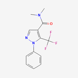 molecular formula C13H12F3N3O B1661876 N,N-dimethyl-1-phenyl-5-(trifluoromethyl)pyrazole-4-carboxamide CAS No. 98534-35-1
