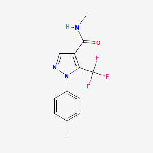 molecular formula C13H12F3N3O B1661877 N-methyl-1-(4-methylphenyl)-5-(trifluoromethyl)pyrazole-4-carboxamide CAS No. 98534-53-3