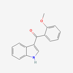 molecular formula C16H13NO2 B1661881 Methanone, 1H-indol-3-yl(2-methoxyphenyl)- CAS No. 98647-11-1