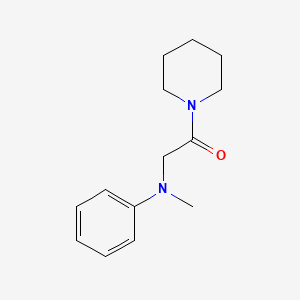 B1661883 Piperidine, 1-(N-methyl-N-phenylglycyl)- CAS No. 98840-89-2