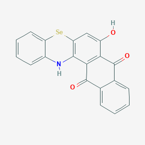 B1661897 8H-Naphtho[2,3-a]phenoselenazine-8,13(14H)-dione, 7-hydroxy- CAS No. 99562-98-8
