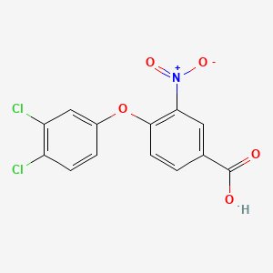 molecular formula C13H7Cl2NO5 B1661898 Benzoic acid, 4-(3,4-dichlorophenoxy)-3-nitro- CAS No. 99585-43-0
