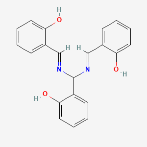molecular formula C21H18N2O3 B1661902 2-Bis((2-hydroxyphenylmethylene)amino)methylphenol CAS No. 99875-17-9