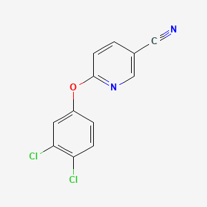B1661905 3-Pyridinecarbonitrile, 6-(3,4-dichlorophenoxy)- CAS No. 99902-73-5