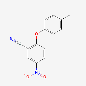 molecular formula C14H10N2O3 B1661908 Benzonitrile, 2-(4-methylphenoxy)-5-nitro- CAS No. 99902-81-5