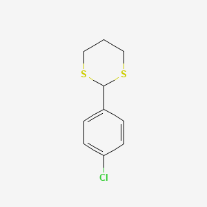 molecular formula C10H11ClS2 B1661913 m-DITHIANE, 2-(p-CHLOROPHENYL)- CAS No. 10359-09-8