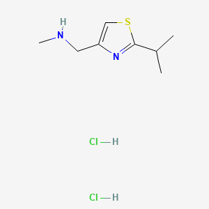 molecular formula C8H16Cl2N2S B1661917 1-(2-Isopropylthiazol-4-yl)-N-methylmethanamine dihydrochloride CAS No. 1185167-55-8