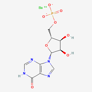 molecular formula C10H11BaN4O8P B1661946 Barium ((2R,3S,4R,5R)-3,4-dihydroxy-5-(6-hydroxy-9H-purin-9-yl)tetrahydrofuran-2-yl)methyl phosphate CAS No. 3249-92-1
