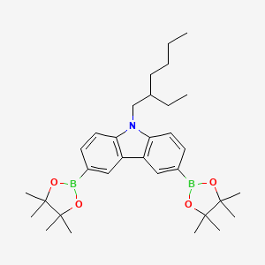 molecular formula C32H47B2NO4 B1661960 9-(2-Ethylhexyl)-3,6-bis(4,4,5,5-tetramethyl-1,3,2-dioxaborolan-2-yl)-9H-carbazole CAS No. 448955-87-1