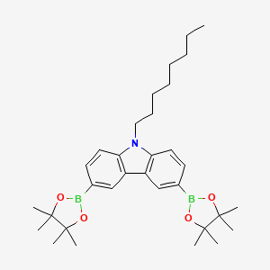 molecular formula C32H47B2NO4 B1661961 9-Octyl-3,6-bis(4,4,5,5-tetramethyl-1,3,2-dioxaborolan-2-yl)-9H-carbazole CAS No. 478706-06-8