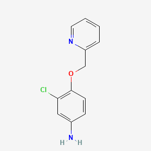 molecular formula C12H11ClN2O B1661971 3-Chloro-4-(pyridin-2-ylmethoxy)aniline CAS No. 524955-09-7
