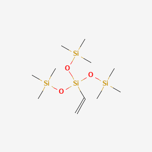 molecular formula C11H30O3Si4 B1661975 1,1,1,5,5,5-Hexamethyl-3-((trimethylsilyl)oxy)-3-vinyltrisiloxane CAS No. 5356-84-3