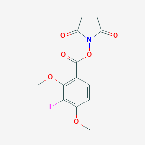 molecular formula C13H12INO6 B166201 N-Succinimidyl-2,4-dimethoxy-3-iodobenzoate CAS No. 130168-14-8