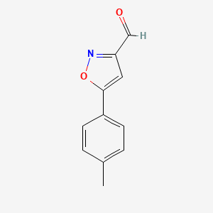 B1662020 5-(4-Methylphenyl)isoxazole-3-carboxaldehyde CAS No. 640292-02-0