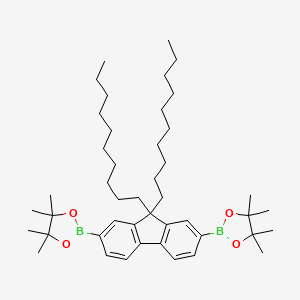 B1662043 2,2'-(9,9-Didecyl-9H-fluorene-2,7-diyl)bis(4,4,5,5-tetramethyl-1,3,2-dioxaborolane) CAS No. 711026-06-1