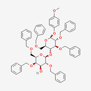 molecular formula C61H64O12 B1662045 4-Methoxyphenyl 2,3,6-tri-O-benzyl-4-O-(2,4,6-tri-O-benzyl-alpha-L-allopyranosyl)-alpha-L-gulopyranoside CAS No. 717132-49-5