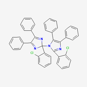 molecular formula C42H28Cl2N4 B1662046 1H-Imidazole, 2-(2-chlorophenyl)-1-[2-(2-chlorophenyl)-4,5-diphenyl-2H-imidazol-2-yl]-4,5-diphenyl- CAS No. 7189-82-4