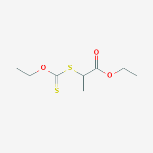 molecular formula C8H14O3S2 B1662049 Propanoic acid, 2-[(ethoxythioxomethyl)thio]-, ethyl ester CAS No. 73232-07-2