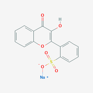B1662059 Flavonol-2'-sulfonic Acid Sodium Salt CAS No. 77125-87-2