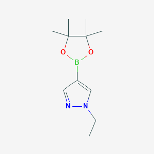 B1662075 1-Ethyl-4-(4,4,5,5-tetramethyl-1,3,2-dioxaborolan-2-yl)-1H-pyrazole CAS No. 847818-70-6