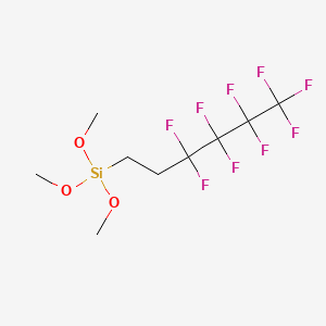 molecular formula C9H13F9O3Si B1662079 Trimethoxy(3,3,4,4,5,5,6,6,6-nonafluorohexyl)silane CAS No. 85877-79-8
