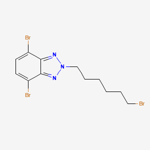 molecular formula C12H14Br3N3 B1662087 4,7-二溴-2-(6-溴己基)-2H-苯并[d][1,2,3]三唑 CAS No. 890704-02-6