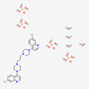 molecular formula C29H52Cl2N6O20P4 B1662090 Piperaquine tetraphosphate tetrahydrate CAS No. 915967-82-7