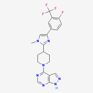 molecular formula C21H19F4N7 B1662125 LY-2584702 free base CAS No. 1082949-67-4