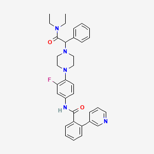 molecular formula C₃₄H₃₆FN₅O₂ B1662126 Jnj-31020028 CAS No. 1094873-14-9