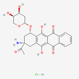 molecular formula C25H26ClNO9 B1662130 Amrubicin Hydrochloride CAS No. 110311-30-3