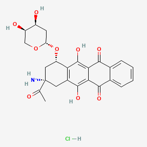B1662130 Amrubicin hydrochloride CAS No. 110311-30-3