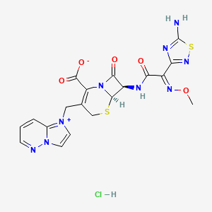 molecular formula C19H18ClN9O5S2 B1662134 Cefozopran hydrochloride CAS No. 113981-44-5