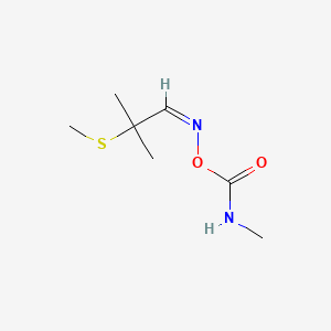 molecular formula C7H14N2O2S<br>CH3SC(CH3)2CH=NOCONHCH3<br>C7H14N2O2S B1662136 Aldicarb CAS No. 116-06-3