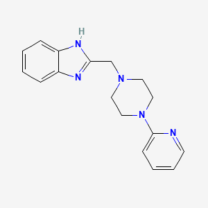 molecular formula C17H19N5 B1662156 2-[(4-pyridin-2-ylpiperazin-1-yl)methyl]-1H-benzimidazole CAS No. 70006-24-5