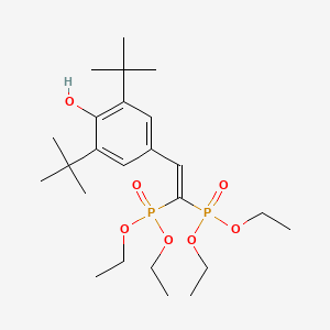 P,P,P',P'-Tetraethyl P,P'-((3,5-bis(1,1-dimethylethyl)-4-hydroxyphenyl)ethenylidene)bis(phosphonate)
