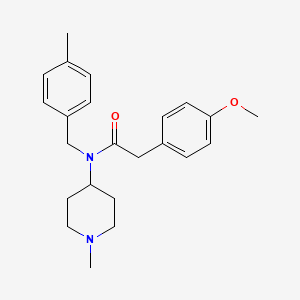 2-(4-Methoxyphenyl)-N-(4-methylbenzyl)-N-(1-methylpiperidin-4-yl)acetamide