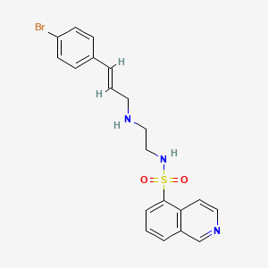 molecular formula C₂₀H₂₀BrN₃O₂S.2HCl B1662168 N-(2-(4-Bromocinnamylamino)ethyl)-5-isoquinolinesulfonamide CAS No. 127243-85-0