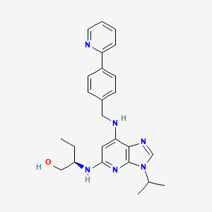(2R)-2-[[3-propan-2-yl-7-[(4-pyridin-2-ylphenyl)methylamino]imidazo[4,5-b]pyridin-5-yl]amino]butan-1-ol
