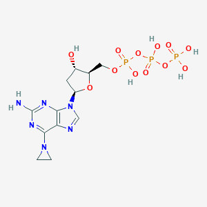 molecular formula C12H19N6O12P3 B166218 9-(2-Deoxy-5-O-triphospho-beta-ribofuranosyl)-N(6),N(6)-ethano-2,6-diaminopurine CAS No. 130699-78-4