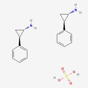 molecular formula C9H13NO4S B1662190 (1R,2S)-2-phenylcyclopropan-1-amine; sulfuric acid CAS No. 13492-01-8