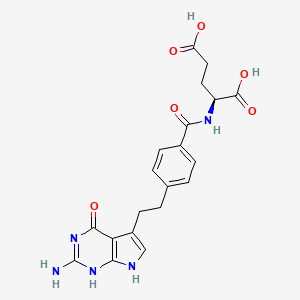 molecular formula C₂₀H₂₁N₅O₆ B1662193 Pemetrexed CAS No. 137281-23-3