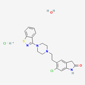 molecular formula C21H24Cl2N4O2S B1662198 Ziprasidone hydrochloride monohydrate CAS No. 138982-67-9
